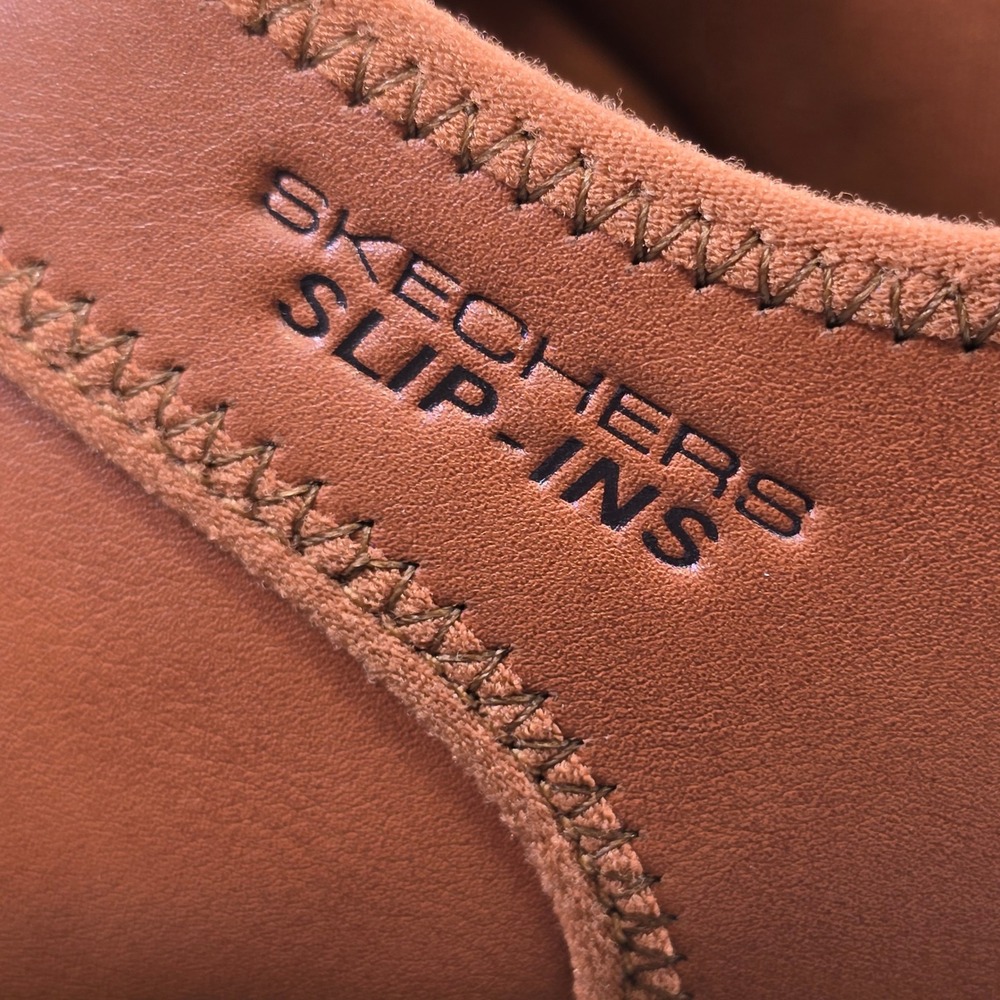 Skechers Slip-ins Mens 14 Eden LX Wide Fit Cognac Brown Sneakers 183177W Clean! - Picture 12 of 12